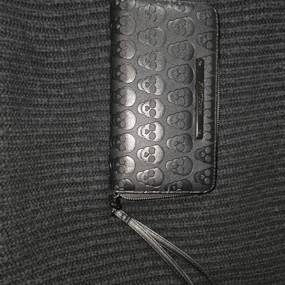 Black Skull Embossed Wallet